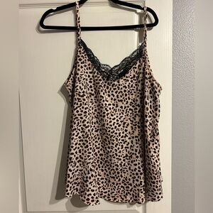 Leopard Print Cami Top with Lace Trim (TORRID)